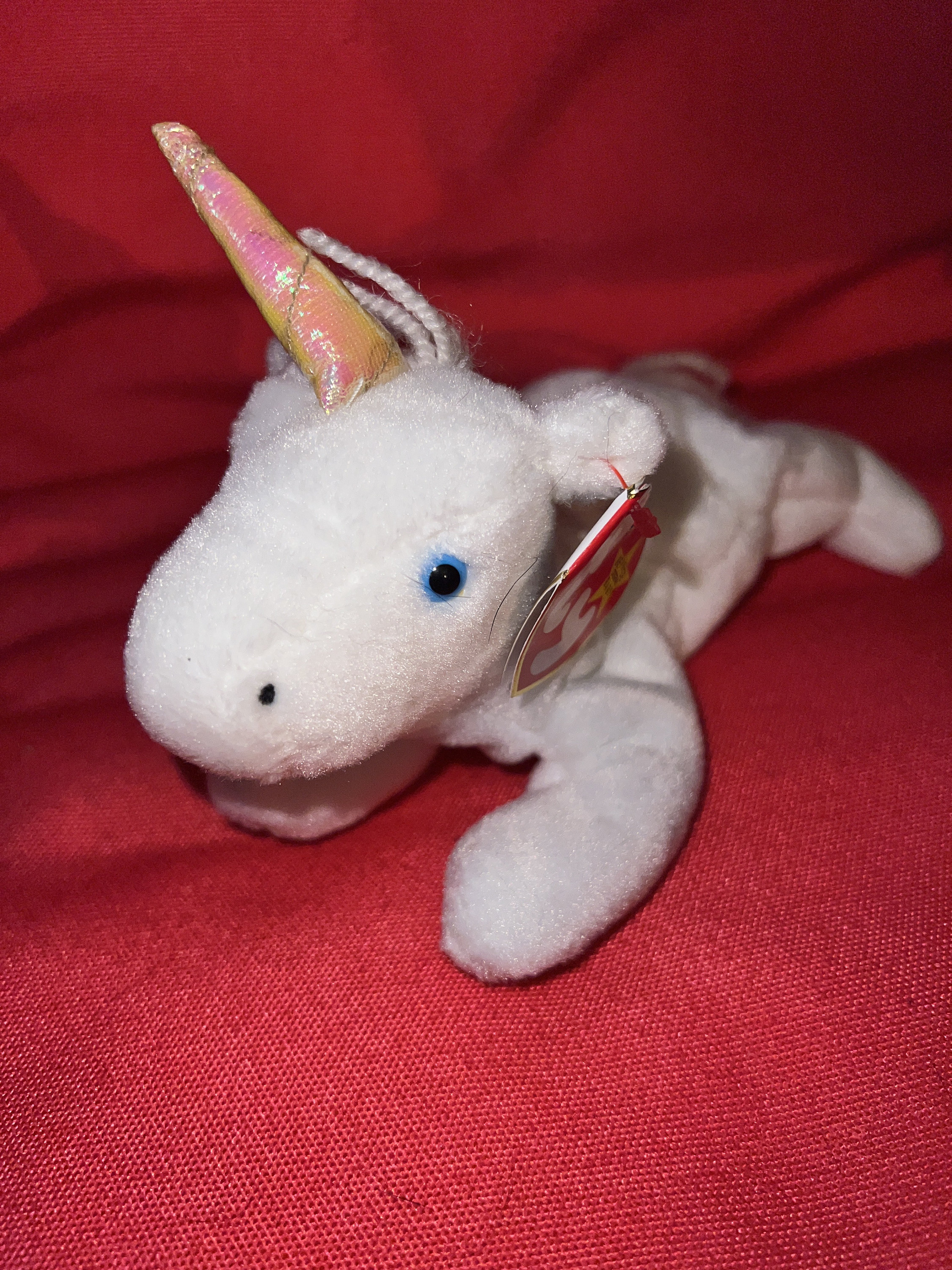 Bonnet bébé Mystic • la licorne Corne, crinière et queue en fil