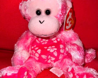 ty ぬいぐるみ ピンク サル ビーニーベイビーズ サル さる 猿 2 Ty ビーニーベイビー「サンセット」可愛いピンクのお猿さん！（6インチ