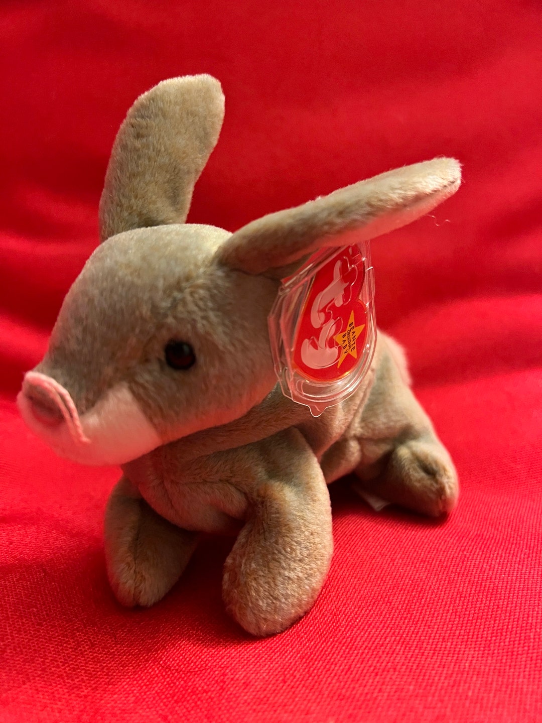 Nibbly the Gray Bunny Beanie Baby - Etsy