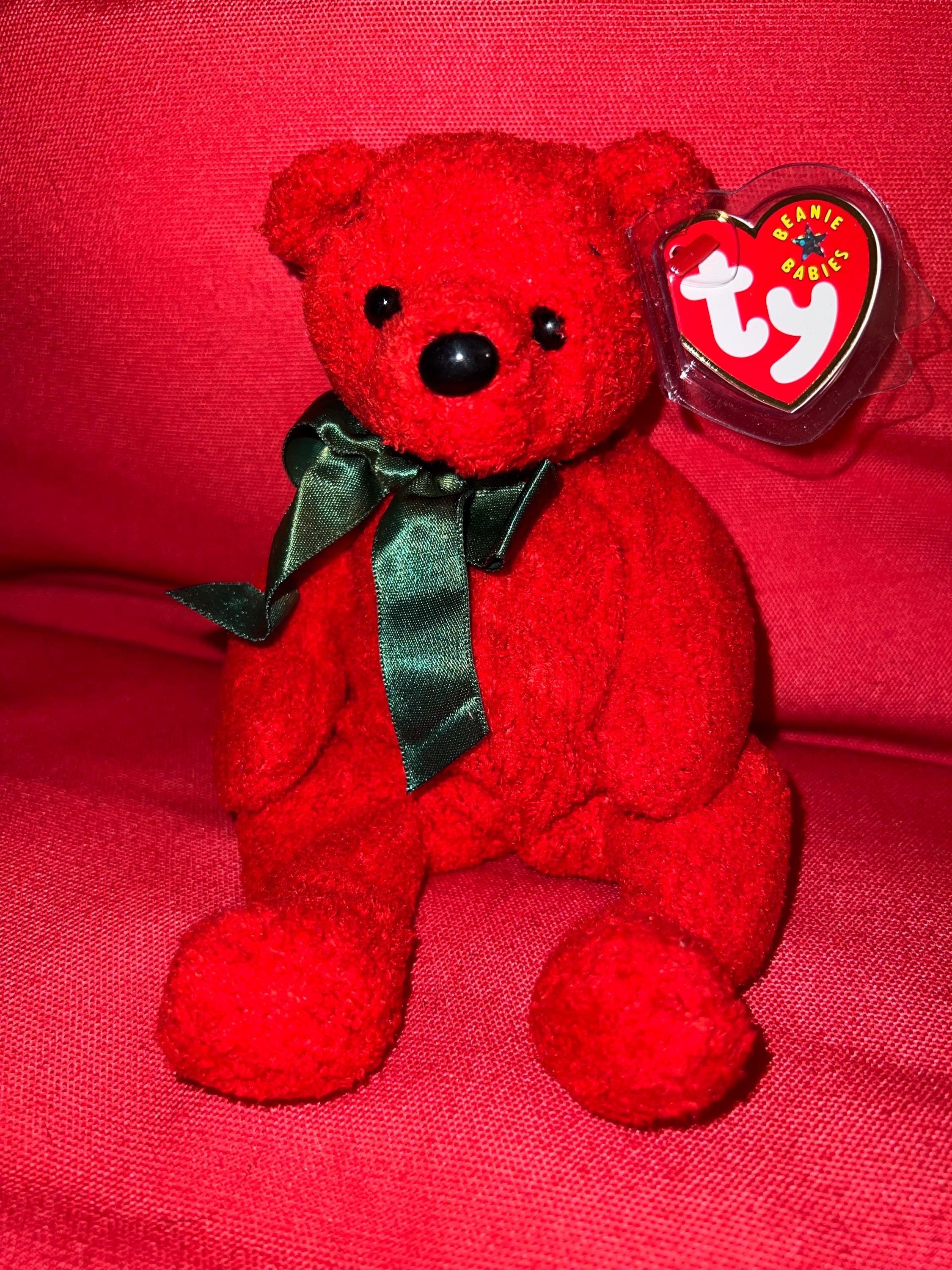 Bear Stuffed Mistletoe Beanie Baby Value Mistletoe The Holiday