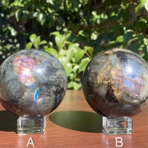Labradorite l *You Choose* l Sphere with Flash l Natural Crystal Sphere