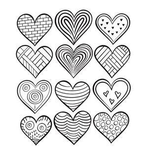 Heartfelt Hues Heart Coloring Pages