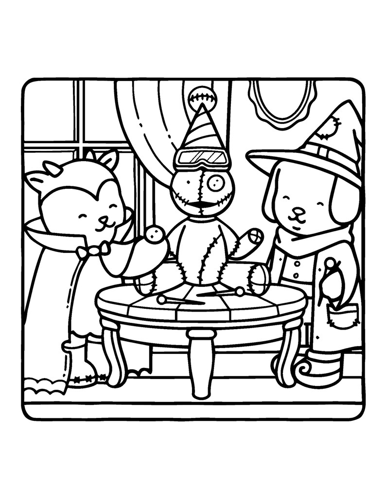 Boo Friends Coloring Book - Etsy
