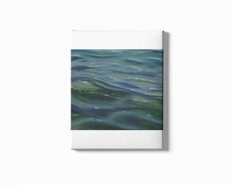 Printable Wall Art Digital Download of an Oil Painting of Ocean Water