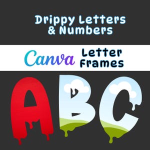 Canva Frame Doodle Font Alphabet UPPERCASE and Numbers, Drag and Drop  Editable, Canva Letter Frames, Fillable Letters, Digital Download