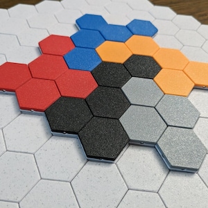 1-inch Magnetic Hex Tiles x10 (Dual Color)