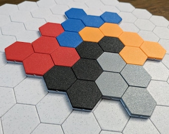 1-inch Hex Tiles x10 (Dual Color)
