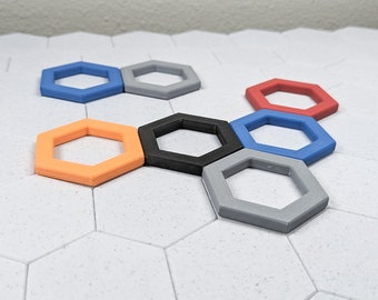 1.5-inch Magnetic Hex Rings x10 (Single Color)