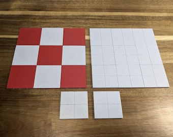 2-inch Magnetic Square Tiles x10 (Dual Style, Dual Color)