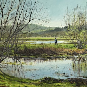Art Print of &quot;Willow Reflections&quot; - Giclée Print of Original Oil Painting