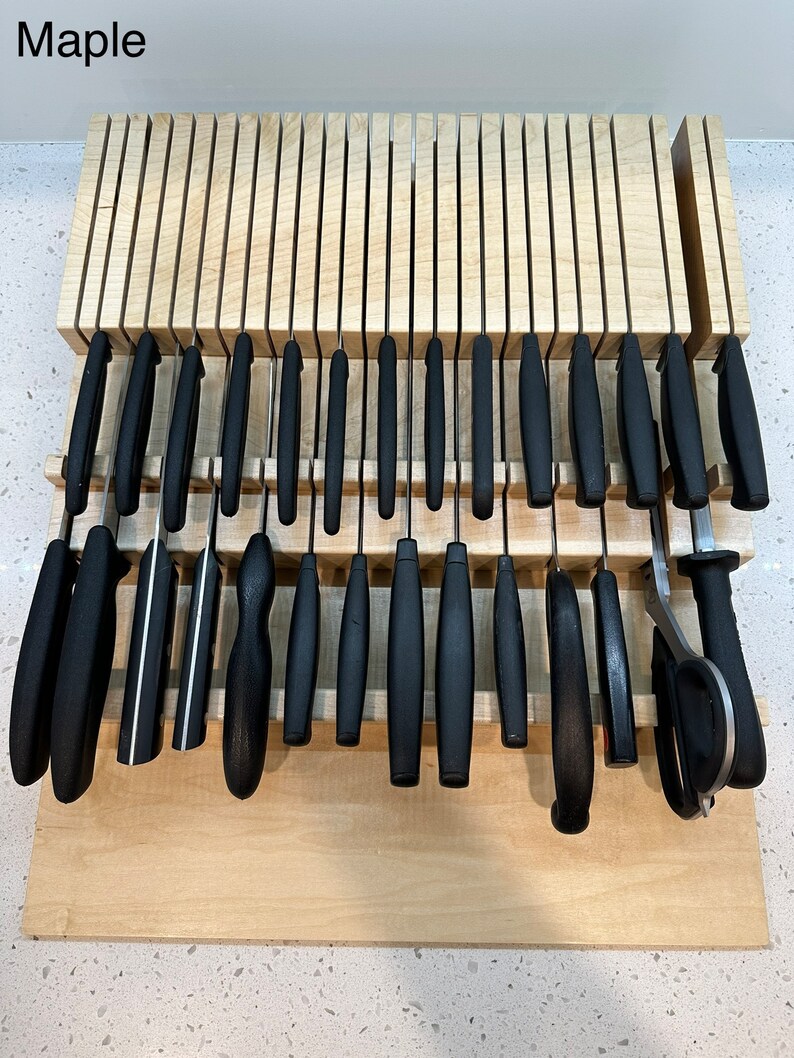 Custom Indrawer Knife Block Etsy