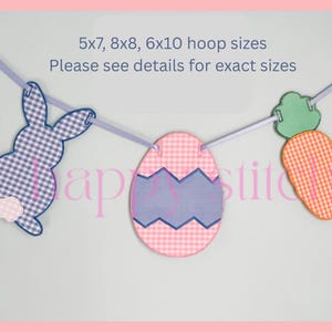 Oster ITH Stickdatei mit Hase, Ei und Karotte (Digitaler Download)