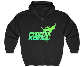 Green Ombre Logo Full Zip Hooded Sweatshirt
