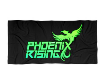 Green Full Logo - Black - Beach Towel