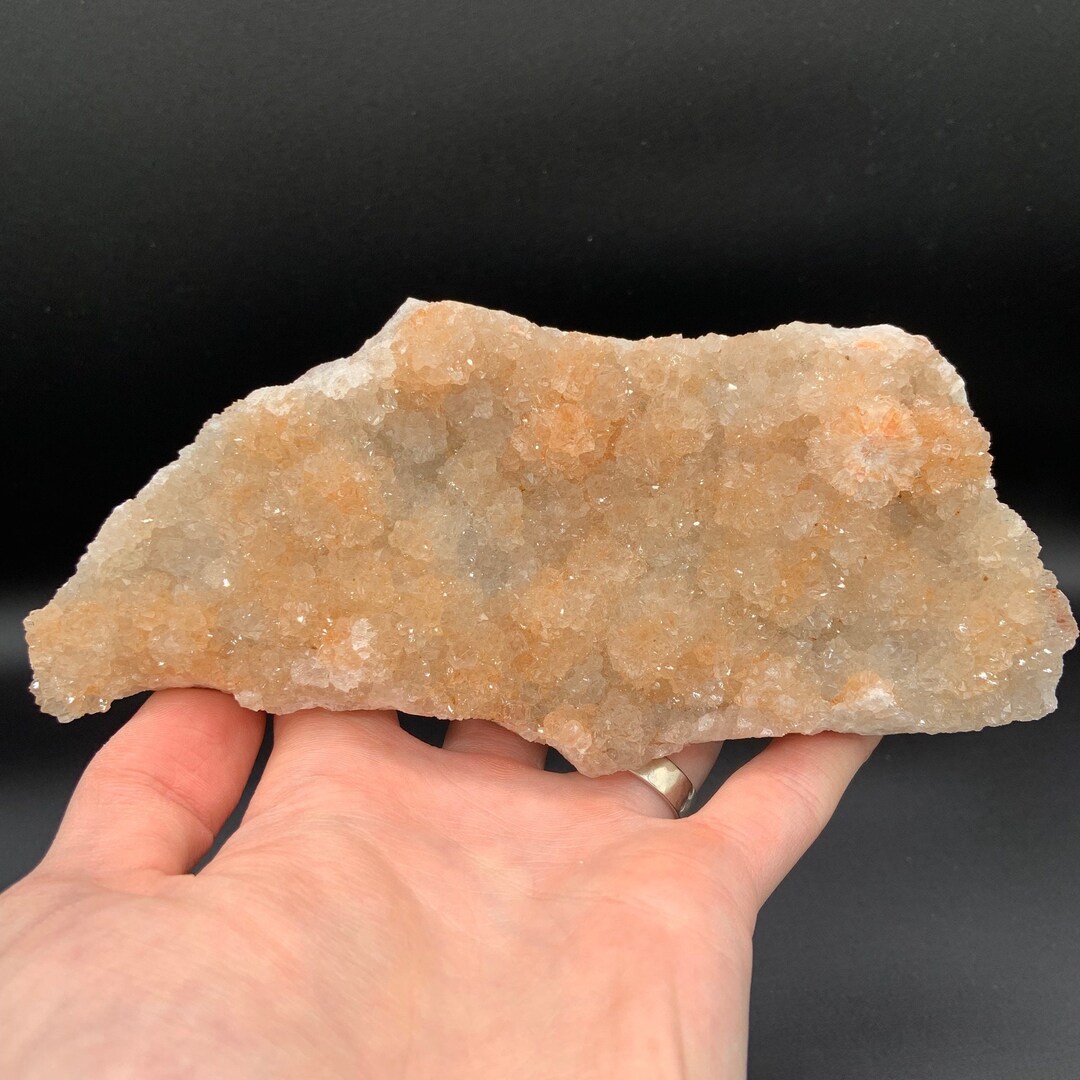 Haunted Ridge Druzy Quartz on Lace Agate With Hematite - Etsy