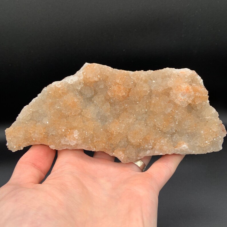 Haunted Ridge Druzy Quartz on Lace Agate With Hematite - Etsy
