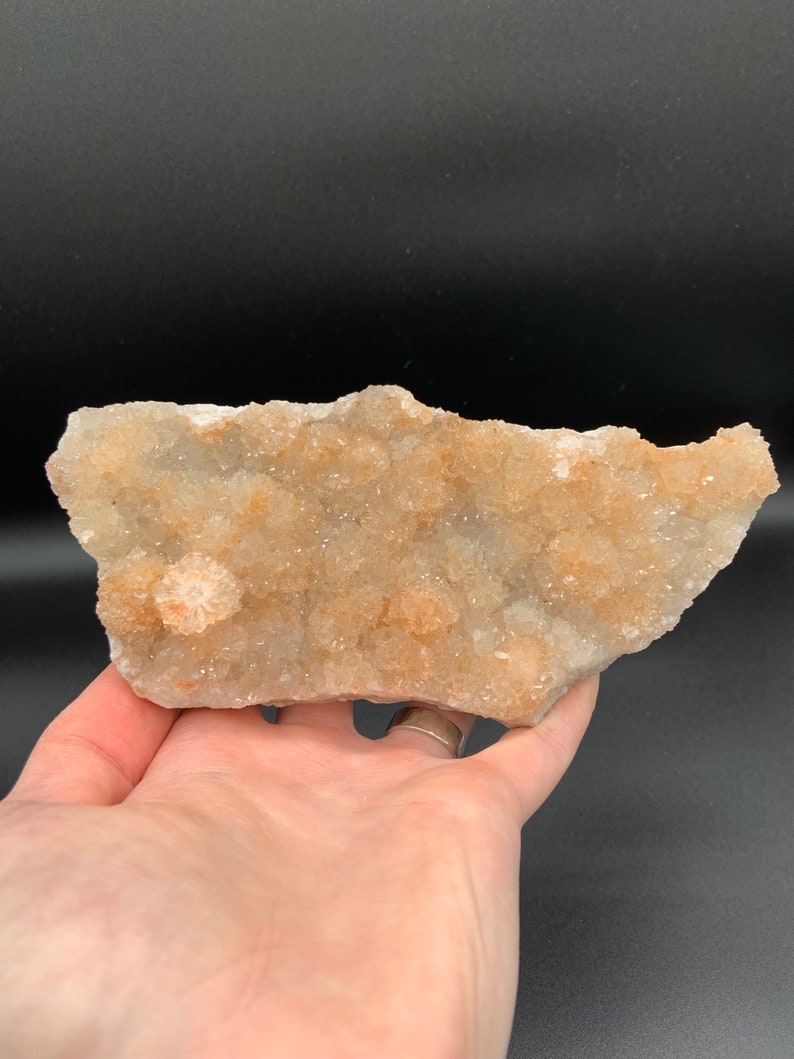 Haunted Ridge Druzy Quartz on Lace Agate With Hematite - Etsy