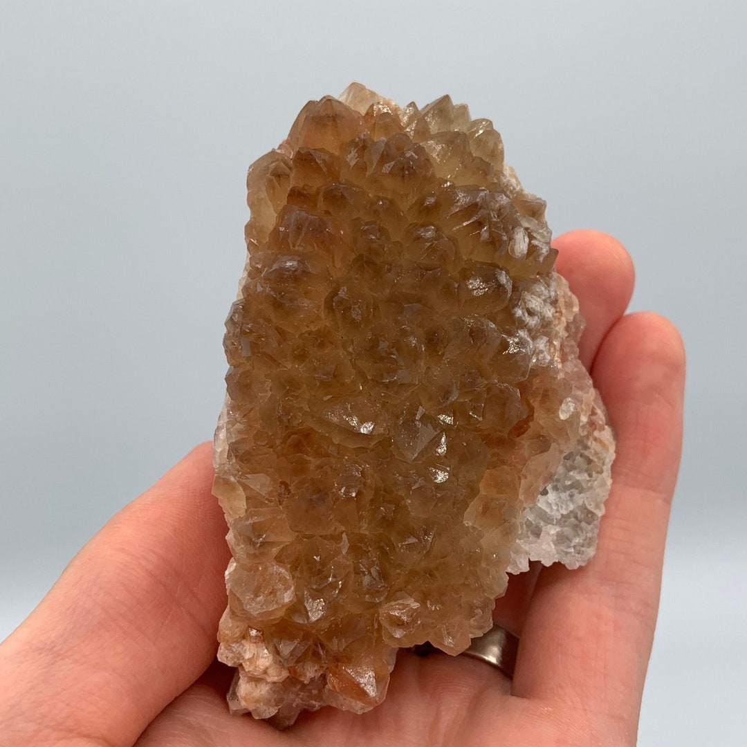 Root Beer Druzy Quartz on Lace Agate - Natural Missouri Haunted Ridge ...