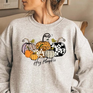 Hey Pumpkin Sweatshirt, Fall Pumpkin Sweatshirt, Womens Fall Shirt, Hey there Pumpkin, Cute Fall Sweatshirt, Leopard Pumpkin, Fall Appare
