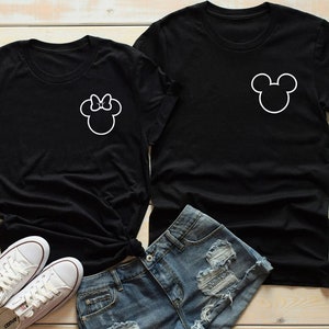 Pocket Mickey Minnie Head Shirt, Mickey Minnie Head Shirt, Mickey Minnie Ear Shirt, Disney Mickey Minnie Shirt, Disney Trip Shirt