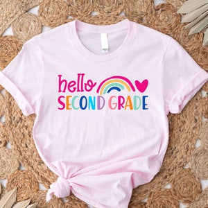 Hello second grade shirt, back to school shirt, second grade sweatshirt, second grade teacher shirt, first day of school shirt,teacher shirt