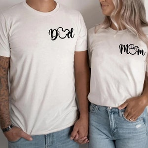 Disney Mom and Dad Matching Shirt, Disney Family Matching Shirt, Disney Dad shirt, Disney Mom shirt, Mothers day gift, fathers day gift