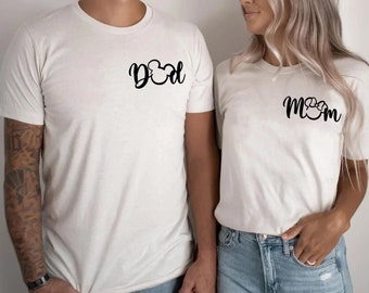 Disney Mom and Dad Matching Shirt, Disney Family Matching Shirt, Disney Dad shirt, Disney Mom shirt, Mothers day gift, fathers day gift