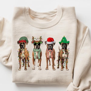 Weihnachten Boxer Sweatshirt, Weihnachten Shirt, Boxer Shirt, Hund Weihnachten Shirt, Boxer-Liebhaber-Shirt, Hund Mama Shirt, Urlaub Pullover, Weihnachtsgeschenk