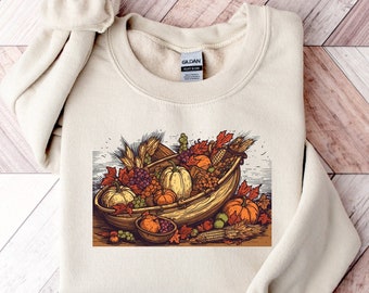 Camisa de Acción de Gracias, camisa de calabaza, camisa de pavo, camisetas de Acción de Gracias, camisas de otoño para mujeres, camisas de cosecha, camisas familiares de Acción de Gracias,