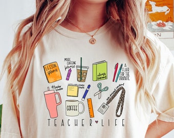 Teacher Life Shirt, Cute School Supplies Shirt, Back To School, Team Teacher Shirt, Funny Teacher Gift, Teacher Appreciation,Teacher sweater