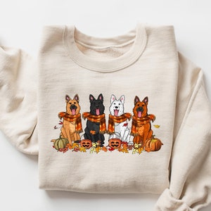 German Shepherd Thankgiving Dog Sweatshirt, Fall dog Shirt, Dog Lover Shirt, Pumpkin dog shirt,Thanksgiving shirt,fall apparel,fall clothing
