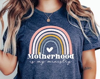 Christian shirts, Motherhood is My Ministry, Christian Gifts for Her, Religious Apparel, Montessori Homeschool Sweatshirt, Mom shirt