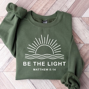 Be The Light Shirt, Minimalist Shirt, Christian Shirt, Inspirational Shirt, Religious Shirt, Faith Shirt, Matthew 5:14 Shirt,Bible Verse Tee