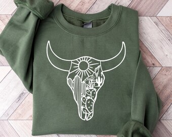 Howdy-sweater, country-sweater, country-sweater, trendy kleding, Y2K-kleding, western ronde hals, Yee Haw-sweater