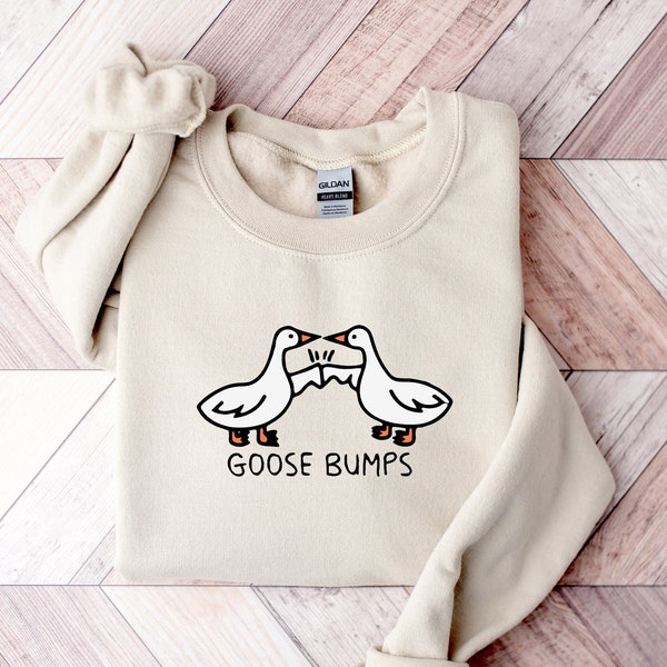 Goose Bump Sweatshirt, Silly Goose Sweater, Funny Best Friends Sweater, Fist Bump Sweater, Greetings Sweater,Gift for Goose Lover,Couple Tee