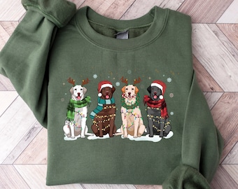 Christmas Labrador Retriever Sweatshirt, Christmas Sweatshirt, Labrador Shirt, Labrador Mom Shirt, Christmas Dog Shirt, Dog Lover Sweater