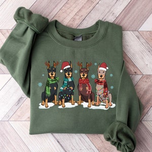 Christmas Doberman Sweatshirt, Christmas Dog Shirt, Doberman Shirt, Doberman Mom Shirt, Doberman Lover Shirt,Dog Lover Shirt,Holiday Sweater