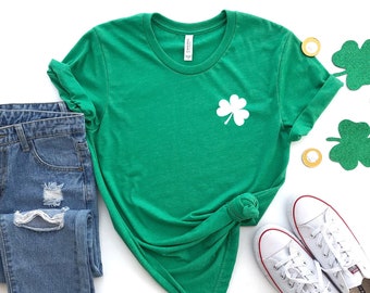 Minimalist Shamrock Shirt, Irish Shirt Women, Cute Shamrock Shirt, Lucky Woman Shirt, Shamrock Clover Shirt, St Patrick Day Shirt, Unisex