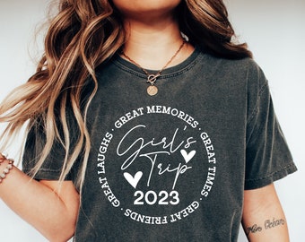 Mädchen Reise 2023 Shirt, Mädchen Reise billiger als Therapie 2023, Mädchen Wochenende 2023, Mädchen Urlaub Shirt, Mädchen Wochenende Reise, Vacay Mode Shirt