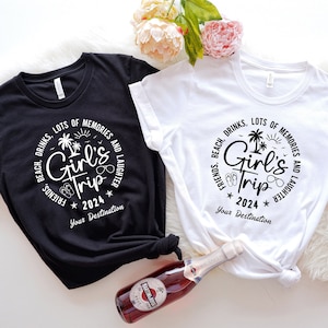 Girls Trip 2024 Shirt, Girls Trip Shirt, Custom Matching Graphic Shirts, Best Friend Gift, Girls Travel Shirt, Girls Vacation Shirt,