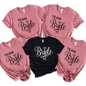 Bride Shirts, Bride Team Shirt, Bachelorette Tshirts, Wedding Party Tshirt, Bride Tribe Gift, Team Bride Tees, Bridesmaid Shirt