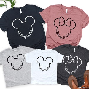 Disney 2025 Shirts, Disney Vacation T-shirt, Disneyworld Shirts, Disney Couple Shirt, Disney Clothes, Disney Family Sweat, Disney Trip 2025