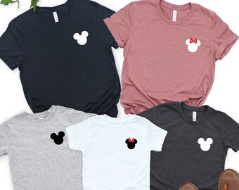 Disney Pocket Mickey Mouse Head Shirt, Family Trip Matching Shirts