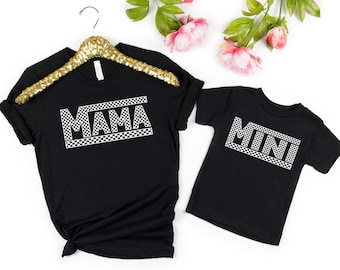 Mamá y mini camisas a cuadros, regalo para mamá e hija, trajes a juego de mamá y yo, camisas de madre hija regalo del Día de las Madres