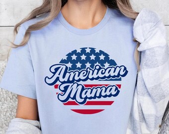 Camicia mama America, camicia ragazza America, camicia bandiera americana, camicie usa, camicia merica, camicia patriottica, camicia del giorno dell'indipendenza, 4 luglio
