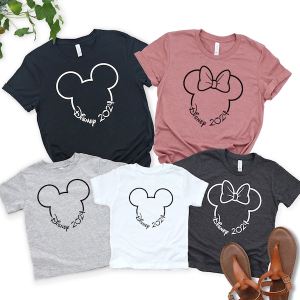 Disney 2024 Shirts, Disney Vacation T-shirt, Disneyworld Shirts, Disney Couple Shirt, Disney Clothes, Disney Family Sweat, Disney Trip 2024