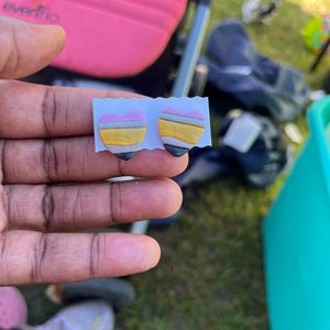 hand crafted heart pencil earrings
