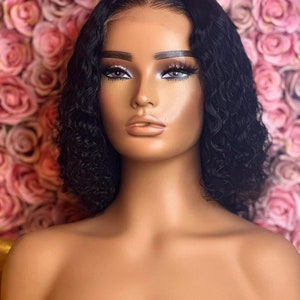 Glueless Deep Wave Bob Closure Wig