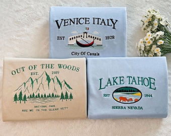 Custom National Park Embroidered Sweatshirt, Embroidered Forest National Park Sweatshirt, In The Clear Yet Sweatshirt, T-shirt, Hoodie
