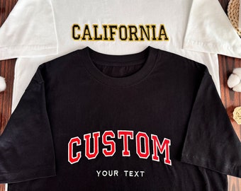 Custom Embroidered T-shirt | Embroidered Filled Varsity Sweatshirt | Embroidered University Sweatshirt | Crewneck Sweatshirt